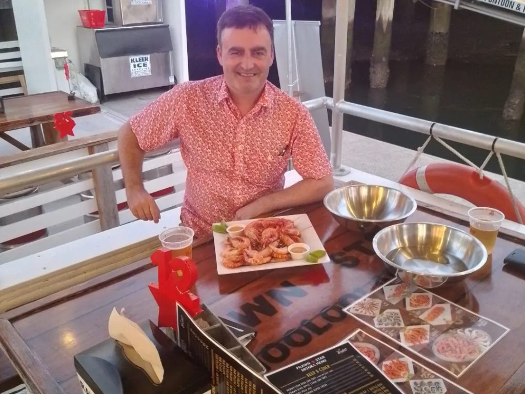 Mooloolaba tiger prawns with secret sauce