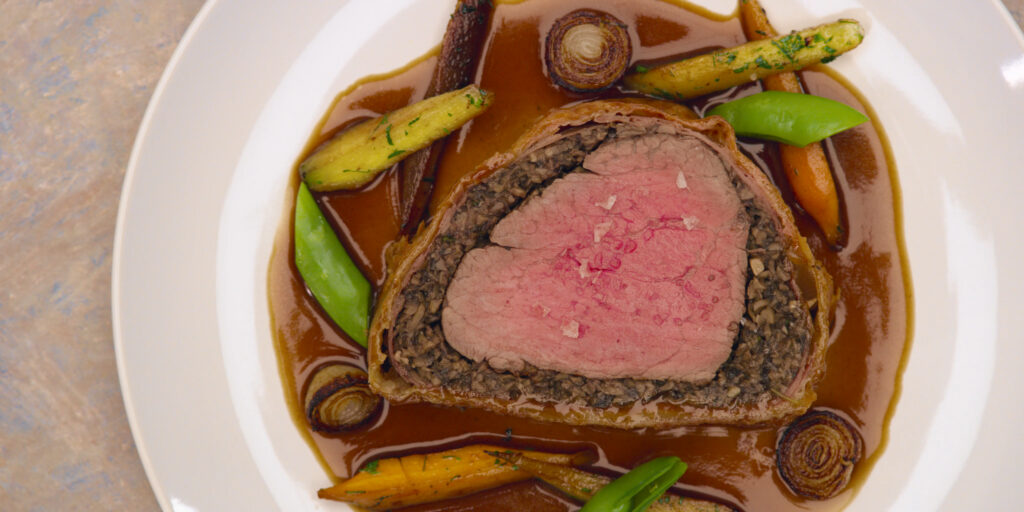 Beef Wellington served at Fine Cut.