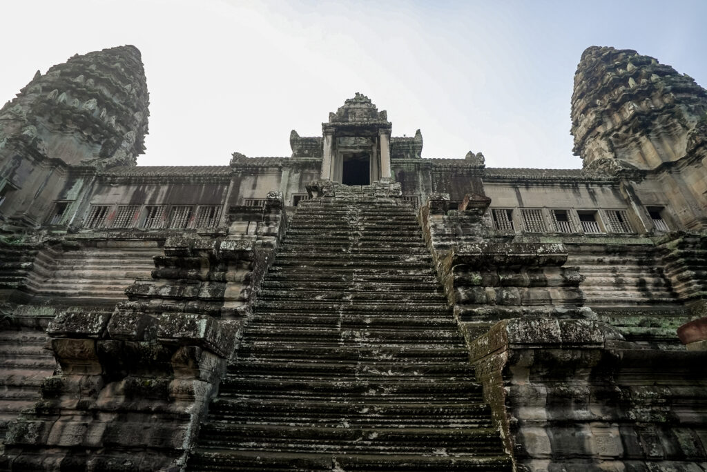 Stairway to the main tower at Angkor Wat