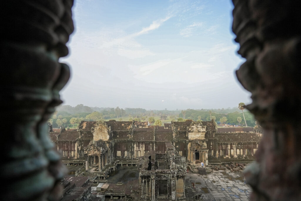 Views from the top of the main tower at Angkor Wat
