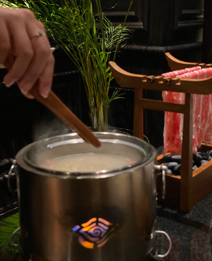 Premium Pork Stock for cooking vegetables at Bai Yun Harmeet Sehgal