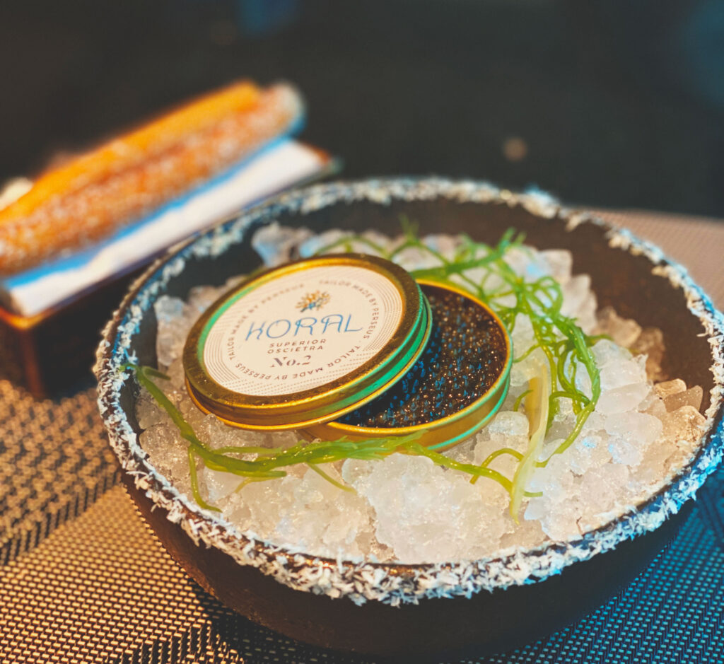 Caviar at Koral Restaurant's Zen menu at Apurva Kempinski Bali Harmeet Sehgal