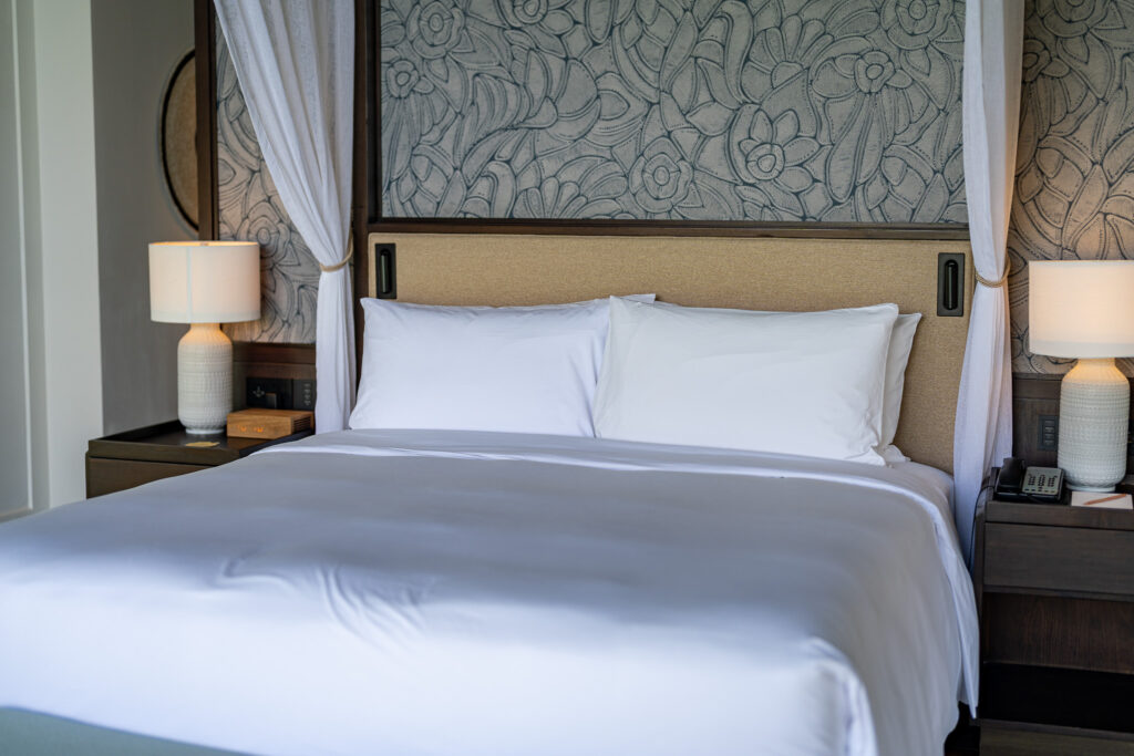 Bedroom at Umana Beach Resort, Bali.
